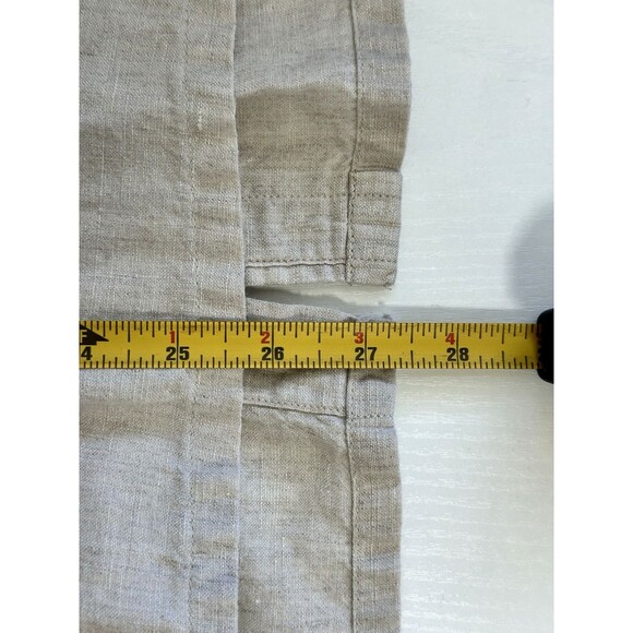 Vintage St John’s Bay Linen Pearl Button Up Blouse Top Size 24W Beige Boho - Picture 4 of 10